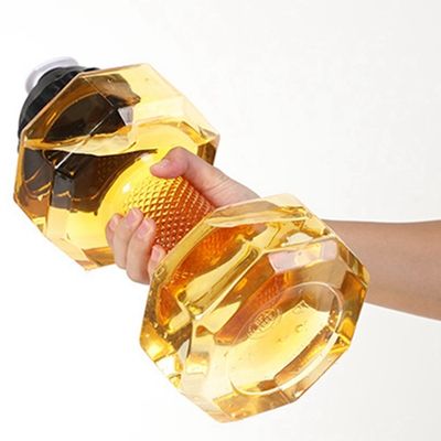 2.2L botella de agua en forma de mancuerna para ejercicios de acondicionamiento físico gran capacidad y sostenible