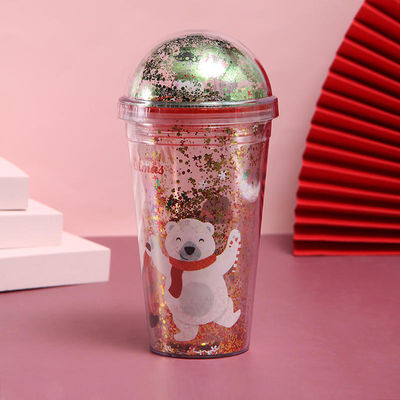 500 ml de plástico de doble pared tumblers con paja de color personalizado y accesorios