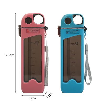 Popular Botella de agua para viajes al aire libre de forma cuadrada de 350 ml de capacidad en stock y libre de BPA