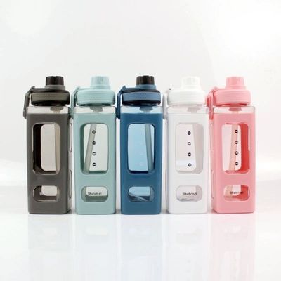 Botella de agua de Tritán simple e impermeable libre de BPA para deportes al aire libre y de gran capacidad