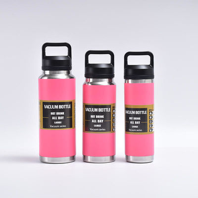 Viajes al aire libre Logotipo personalizado Vacío aislado de doble pared Botellas de agua de acero inoxidable