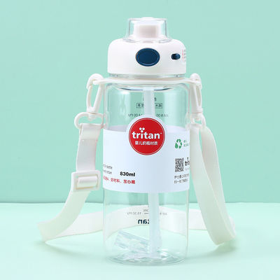 700 ml y 830 ml botella de agua de gimnasio galón deportivo con marcador de tiempo libre de BPA Tritán de plástico reutilizable