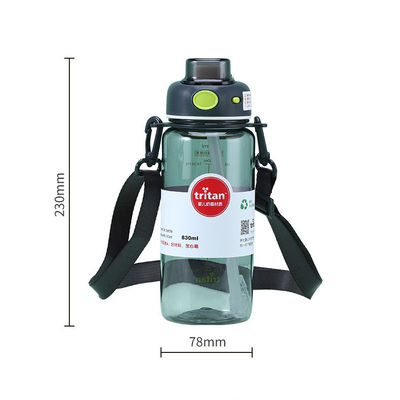 700 ml y 830 ml botella de agua de gimnasio galón deportivo con marcador de tiempo libre de BPA Tritán de plástico reutilizable