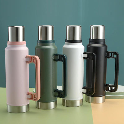 Botella de agua clásica a prueba de fugas para actividades al aire libre 1400ml Termos de acero inoxidable