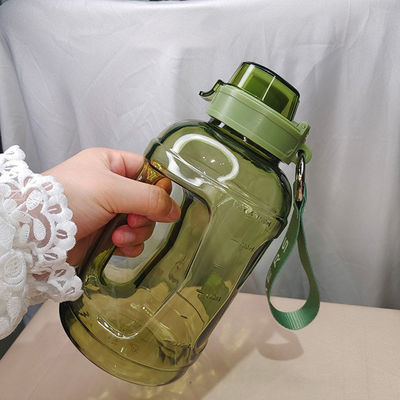1200 ml de BPA gratis para la boca ancha Gimnasio Botella de agua de plástico motivacional para su cocina