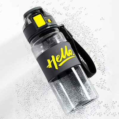 Tritan Sport Gimnasio, botella de agua con marcador de tiempo y paja, mantente hidratado todo el día.