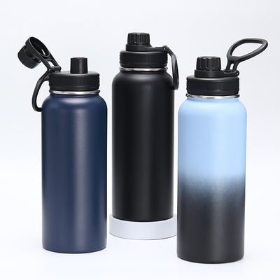 304 de acero inoxidable de gran capacidad Flasca deportiva cáliz térmico con mango y logotipo personalizado
