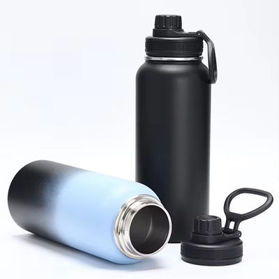 Taza recta de 32 oz de acero inoxidable de vacío aislada botella de doble pared con logotipo personalizado