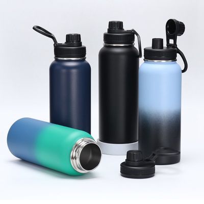 Taza recta de 32 oz de acero inoxidable de vacío aislada botella de doble pared con logotipo personalizado