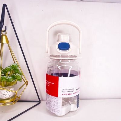 297g de plástico deportivo reutilizable motivacional de medio galón jarra de gradiente botella de agua de Tritán