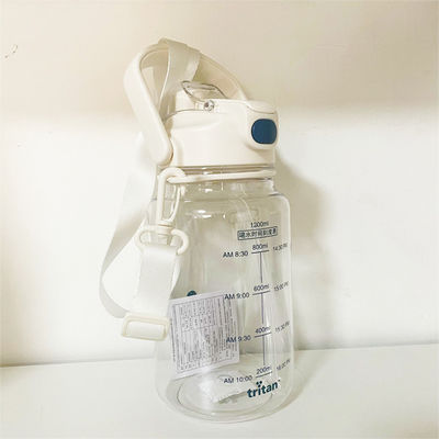 297g de plástico deportivo reutilizable motivacional de medio galón jarra de gradiente botella de agua de Tritán