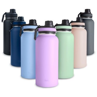 Todas las personas pueden disfrutar de 32OZ botella de agua deportiva de acero inoxidable con tapa libre de BPA