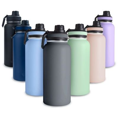 Todas las personas pueden disfrutar de 32OZ botella de agua deportiva de acero inoxidable con tapa libre de BPA
