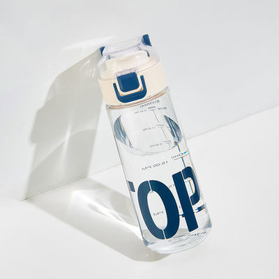 Los entusiastas de la aptitud personalizada botella de agua de plástico con 2 tapas y tapa
