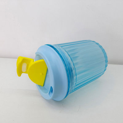Taza de café de plástico reutilizable con tapa Tritán duradero botella de agua de doble pared