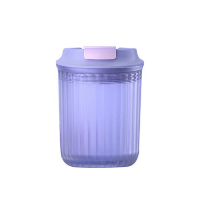 Taza de café de plástico reutilizable con tapa Tritán duradero botella de agua de doble pared