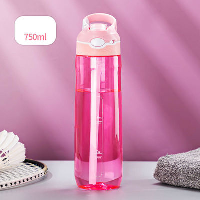 Botella de agua de silicona de 750 ml de Fitness Protein Gym Shaker con paja de Tritán