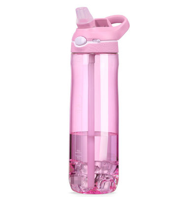 Botella de agua de Tritán rosa de 750 ml / 25 oz de capacidad Una opción sostenible para los entusiastas del gimnasio