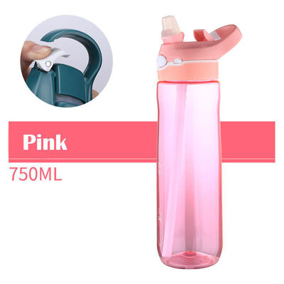 Botella de agua de Tritán rosa de 750 ml / 25 oz de capacidad Una opción sostenible para los entusiastas del gimnasio