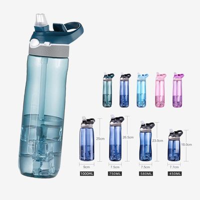 Botella de agua de Tritán rosa de 750 ml / 25 oz de capacidad Una opción sostenible para los entusiastas del gimnasio