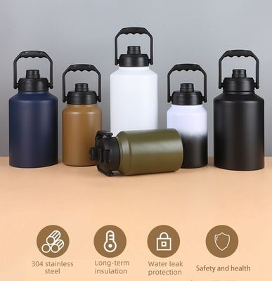 Capacidad 2L Thermos Botella de agua portátil de acero inoxidable a prueba de fugas para viajes al aire libre