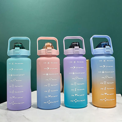 2000ml Botella de bebida de Tritán con tapa Botella de agua de fitness reutilizable para logotipo personalizado
