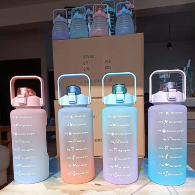 2000ml Botella de bebida de Tritán con tapa Botella de agua de fitness reutilizable para logotipo personalizado