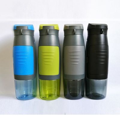 Logotipo personalizado Botella de agua deportiva minimalista de plástico de 750 ml con tapa para actividades al aire libre