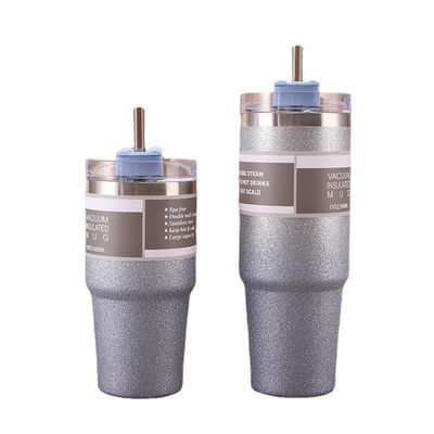 20OZ 30OZ Botella de agua de acero inoxidable Diseño personalizado Colorido Sport Straw Flask Thermos