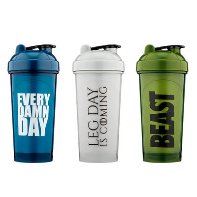 Logotipo del cliente Golpeador de gimnasio 400ml 600ml Gimnasio Sport Botella de agua de plástico Protein Shaker Cup