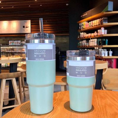 Color personalizado 20 oz / 30 oz de acero inoxidable Copa de agua aislada con paja para el fitness