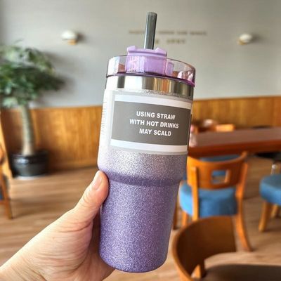 Logotipo personalizado 20 oz / 30 oz de acero inoxidable Taza de agua aislada con paja