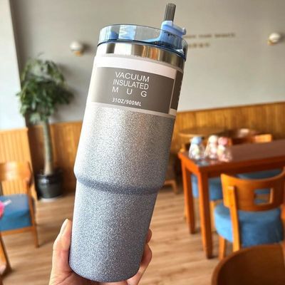 Logotipo personalizado 20 oz / 30 oz de acero inoxidable Taza de agua aislada con paja