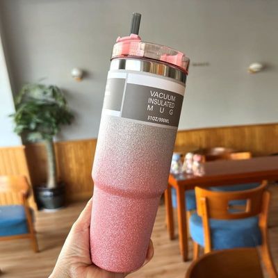 Logotipo personalizado 20 oz / 30 oz de acero inoxidable Taza de agua aislada con paja