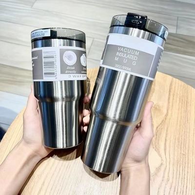 Logotipo personalizado 20 oz / 30 oz de acero inoxidable Taza de agua aislada con paja