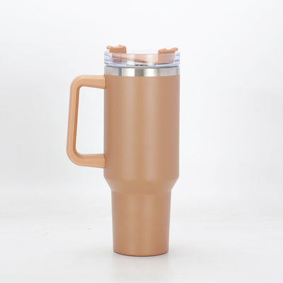 Botella aislada al vacío de acero inoxidable de 40 oz con agarre a mano y logotipo personalizado