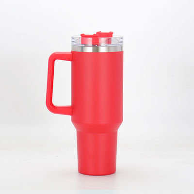 Botella aislada al vacío de acero inoxidable de 40 oz con agarre a mano y logotipo personalizado