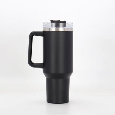 Botella aislada al vacío de acero inoxidable de 40 oz con agarre a mano y logotipo personalizado