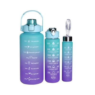 Niños calientes 3 en 1 Botella con paja para niños de escuela 2000ml 900ml 300ml Capacidad