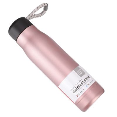 Mejor venta botella de agua deportiva de 16 oz con aislamiento de doble pared y diseño sostenible