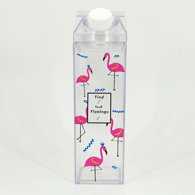 Contemporáneo de 17 oz 500 ml de calidad alimentaria de plástico exterior clara de leche cuadrada de cartón botella de agua