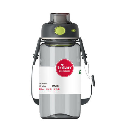 Mejor Taza de plástico de paja de trigo de costumbre única Botella de agua potable directa para atletas