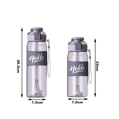 Botellas de agua de jugo de bebidas ejecutivas de plástico personalizadas con accesorios con paja