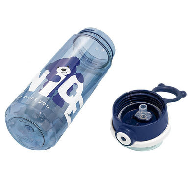 Diseño de dibujos animados estilo Tritán Botella de agua de plástico para niños para llevar a la escuela
