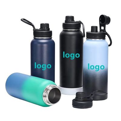 Botellas de vacío 32 oz de boca ancha botella de agua de acero inoxidable para hidratación en movimiento