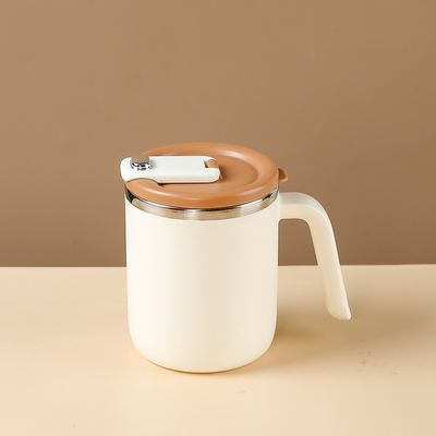Diseño personalizado Botella de agua portátil de acero inoxidable de 500 ml con boca y mango anchos