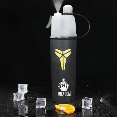 Unisex Viajes al aire libre Fresco Ciclismo Doble Pared 600ml Taza de plástico Botella aislada