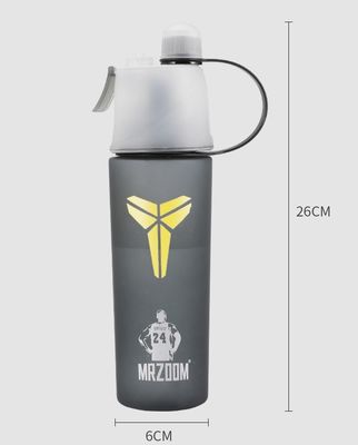 400/600 ml Taza de agua deportiva de plástico para exteriores con método de presión de agua que fluye Tipo verde