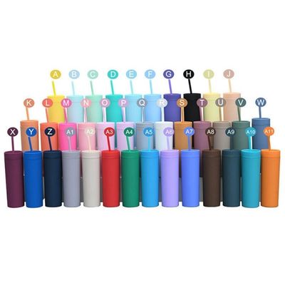 Múltiples estilos de diseño botellas de agua de plástico de grado alimenticio de 16 oz para tumbler