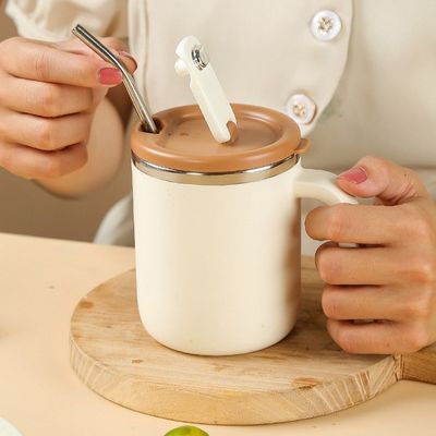 500 ml de taza de café de acero inoxidable boca ancha a prueba de fugas aislada sostenible para acampar